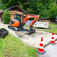 Kubota U 56 Bagger zur Erdreich-Entfernung